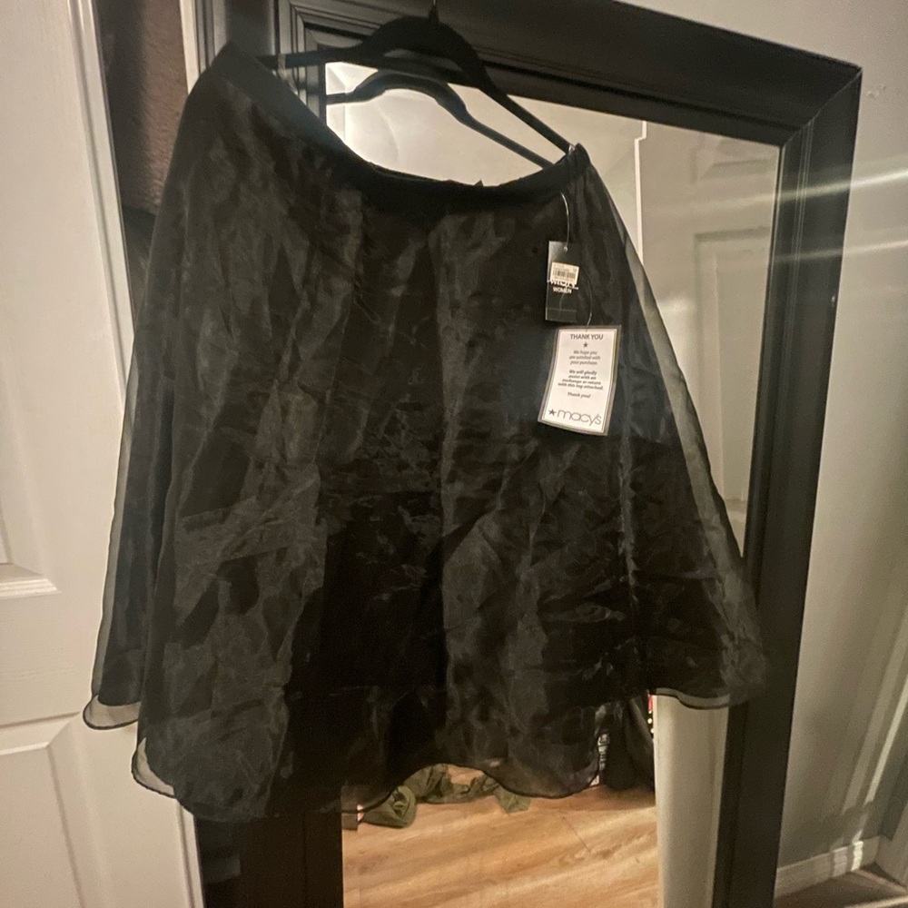 Macy's Black Sheer Layered Skirt - Picture 2 of 3